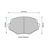 PBS PRORACE FRONT BRAKE PADS FOR MAZDA MX5 (MK1) (NA) 1.8 94-98