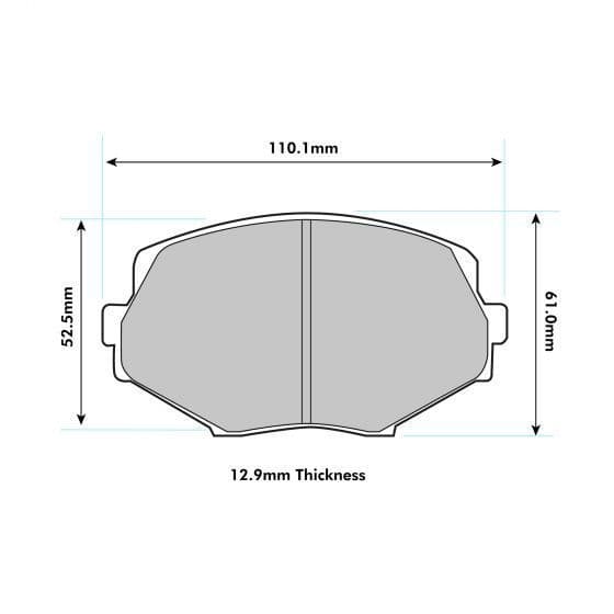PBS PRORACE FRONT BRAKE PADS FOR MAZDA MX5 (MK2) (NB) 1.6 98-05