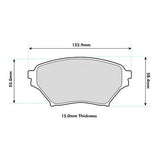PBS PRORACE FRONT BRAKE PADS FOR MAZDA MX5 (MK2) (NB) 1.8 (SPORT) (LSD) 01-05