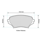 PBS PRORACE FRONT BRAKE PADS FOR MAZDA MX5 (MK3) (NC) 1.8 05-15