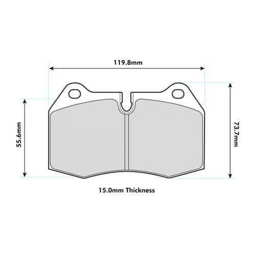 PBS PRORACE FRONT BRAKE PADS FOR NISSAN 350Z 3.5 (BREMBO) 03-09