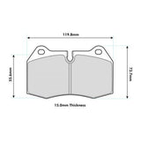 PBS PRORACE FRONT BRAKE PADS FOR NISSAN SKYLINE (V35) 3.5 (V35) (MANUAL) 01-04