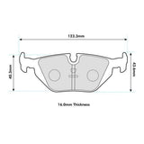 PBS PROTRACK REAR BRAKE PADS FOR BMW 3 SERIES (E36) 328 (2.8) 95-00