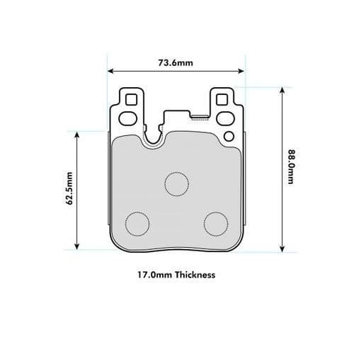 PBS PROTRACK REAR BRAKE PADS FOR BMW 4 SERIES (F32) COUPE 430 (2.0 TURBO) 16-