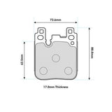 PBS PROTRACK REAR BRAKE PADS FOR BMW 4 SERIES XDRIVE F32 COUPE 428 2.0 TURBO 14-