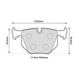 PBS PROTRACK REAR BRAKE PADS FOR BMW Z4 3.2 M (E85) 06-09