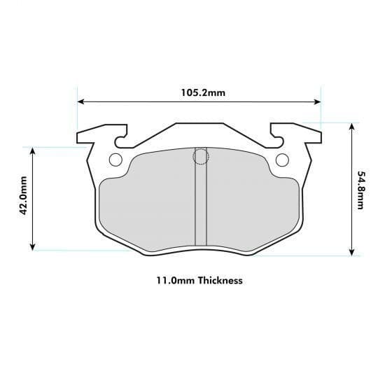 PBS PROTRACK REAR BRAKE PADS FOR CITROEN SAXO 1.6 8V VTR 96-03