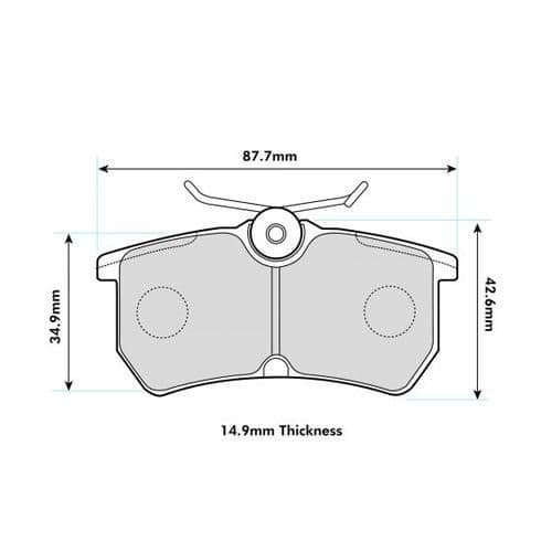 PBS PROTRACK REAR BRAKE PADS FOR FORD FIESTA (MK6) 2.0 ST 04-08