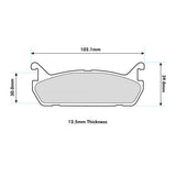 PBS PROTRACK REAR BRAKE PADS FOR MAZDA MX5 (MK1) (NA) 1.6 89-98