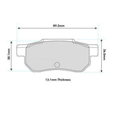 PBS PROTRACK REAR BRAKE PADS | HONDA CIVIC EM1 COUPE VTI (242MM REAR)