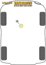 POWERFLEX BLACK LOWER ENGINE MOUNT INSERT SUZUKI SWIFT SPORT MK4 ZC33S 2018-
