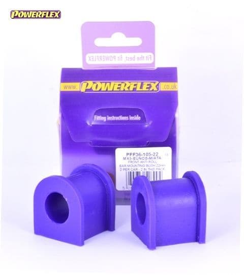 POWERFLEX FRONT ANTI ROLL BAR MOUNTING BUSH 22MM MAZDA MX-5, MIATA, EUNOS MK2 NB (1998-2005)