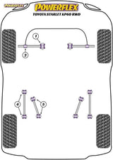 POWERFLEX FRONT ARM OUTER BUSH TO ROLL BAR TOYOTA STARLET KP60 RWD