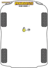 POWERFLEX LOWER TORQUE MOUNT (ROAD) NISSAN CUBE 2009 ON