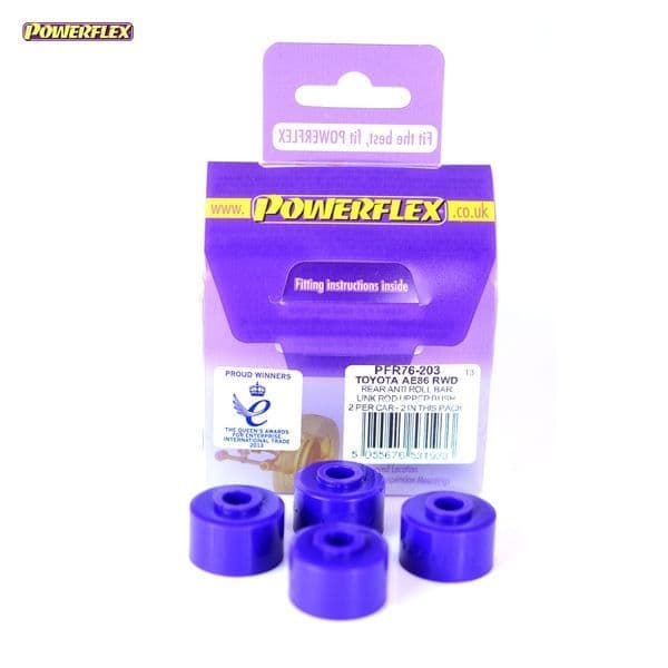 POWERFLEX REAR ANTI ROLL BAR LINK ROD TO CHASSIS BUSH TOYOTA COROLLA MODELS COROLLA AE86 (84-87)