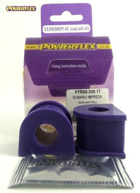 POWERFLEX REAR ANTI ROLL BAR TO CHASSIS BUSH 17MM SUBARU LEGACY LEGACY BE, BH (1998 - 2003)