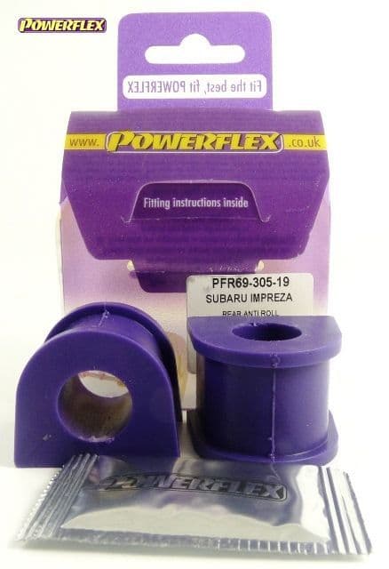 POWERFLEX REAR ANTI ROLL BAR TO CHASSIS BUSH 19MM SUBARU LEGACY LEGACY BE, BH (1998 - 2003)