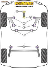 POWERFLEX REAR SPRING UPPER ISOLATOR MAZDA MAZDA 2 2003 - 2007