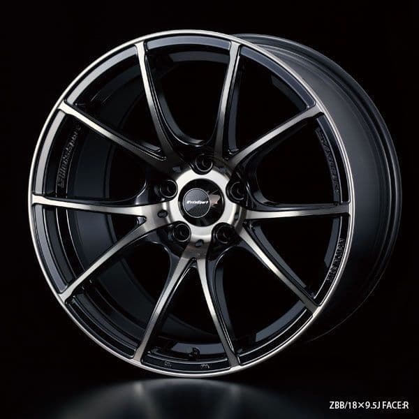 WEDSSPORT SA-10R ALLOY WHEEL 18X7.5J 5X114.3 ET45 ZEBRA BLACK BRIGHT