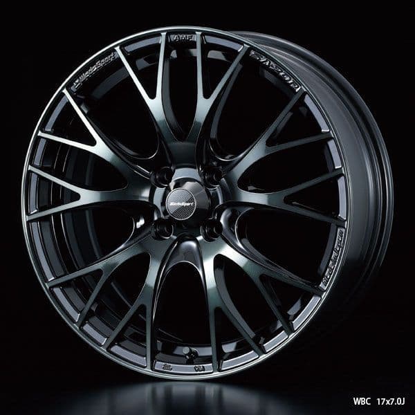 WEDSSPORT SA-20R ALLOY WHEEL 17X7J 4X100 ET50 CHROME BLACK